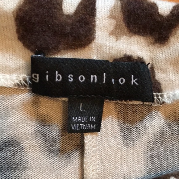 Gibsonlook Pullover Top Size L Brown/Tan Animal Print Dolman Sleeves Soft fabric - Picture 6 of 8